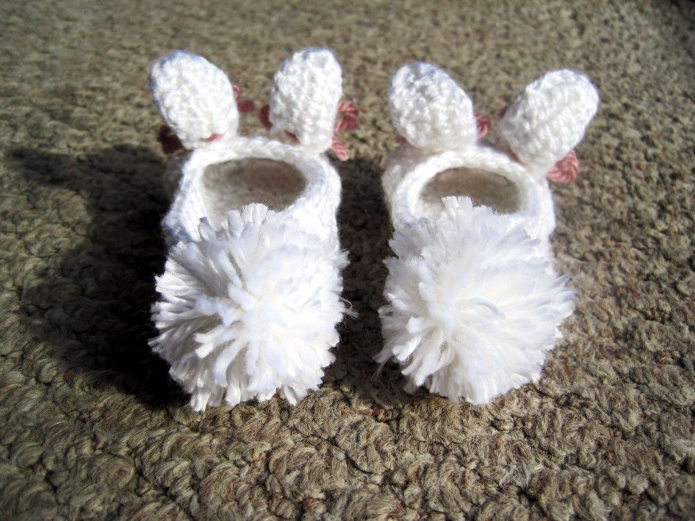 Crochet Bunny Slippers She's Got the Notion